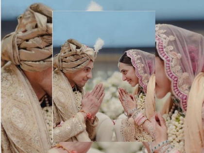 Siddharth and Kiara married each other first pictures of marriage surfaced | एक-दूजे के हुए सिद्धार्थ और कियारा, सामने आईं शादी की पहली तस्वीरें