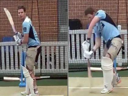 Steve Smith reach for net practice after elbow surgery | कोहनी सर्जरी के बाद फिट होकर ग्राउंड पर लौटे स्टीव स्मिथ, आईपीएल से करेंगे क्रिकेट में वापसी