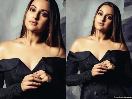 ब्लैक एंड व्हाइट आउटफिट में सोनाक्षी ने लूट ली महफिल, गॉर्जियस दिख रही हैं 'दबंग गर्ल'-देखें तस्वीरें