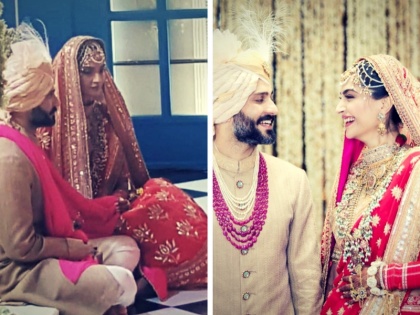 sonam kapoor wedding pics-Anand Ahuja-Anil Kapoor-jahanvi kapoor-arjun kapoor | शादी के बंधन में बंधे सोनम कपूर और आनंद आहूजा, फोटो हुई वायरल