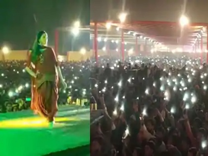 Sapna Choudhary Panni Lawe Nikkar Nikkar Dance Video Viral On Social Media | VIDEO: जब सपना चौधरी के लिए फैंस ने दिखाई दीवानगी, मोबाइल का फ्लैश जलाकर बढ़ाया था 'डांसिंग क्वीन' का हौसला