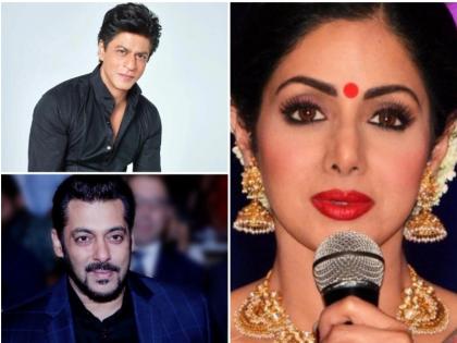 shahrukh khan and salman khan doning movies only for share screen with sridevi | बस श्रीदेवी के संग काम करने के लिए शाहरुख और सलमान ने की थीं ये फिल्में