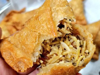 Jammu and Kashmir srinagar Biryani samosa is making a splash know how it is made Srinagar youth comes up recipe Numan Ahmed Bhat | जम्मू-कश्मीरः धूम मचा रहा है बिरयानी समोसा, जानें कैसे बनता है...