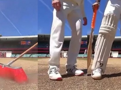 Cricket News: SCG staff swept and repainted batting crease before Steve Smith | स्टीव स्मिथ ने नहीं किसी और ने मिटाया था ऋषभ पंत के क्रीज का निशान, वायरल वीडियो में हुआ खुलासा