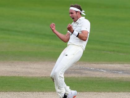 ब्रॉड ने तीसरे टेस्ट के दूसरे दिन 62 रन बनाने के बाद 2 विकेट भी झटके (ICC)