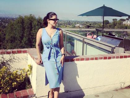 सनी लियोन ने कैलीफोर्निया में खिलखिलाती धूप का लिया मजा, देखें PICS