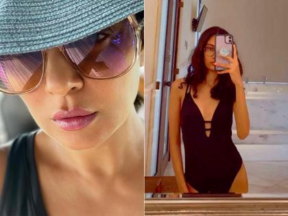 Sushmita Sen looks blissful as she chills in pool wearing a sexy black monokini