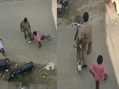Tamil Nadu traffic police cycle man video goes viral here is truth new traffic rules | ट्रैफिक पुलिस ने साइकिल वाले का भी काटा चालान, जानें वायरल वीडियो के पीछे की सच्चाई