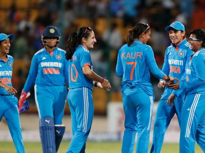 IND-W vs SA-W Smriti Mandhana splendid 117 sixth ODI century first at home thumping 143-run victory South Africa first of three 50-over lead 1-0 | IND-W vs SA-W: दक्षिण अफ्रीका को 143 रन से कूटा, सीरीज में 1-0 की बढ़त, पहली बार घरेलू मैदान पर शतकीय पंच!