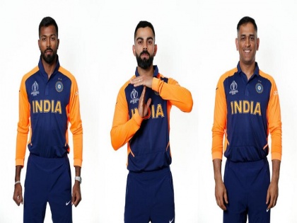 ICC World Cup 2019: Team India first look in orange jersey, Kohli, Dhoni, Rohit, Pandya, see pics | टीम इंडिया का ऑरेंज जर्सी में पहला लुक आया सामने, कोहली, धोनी, रोहित और पंड्या की तस्वीरें हुईं वायरल