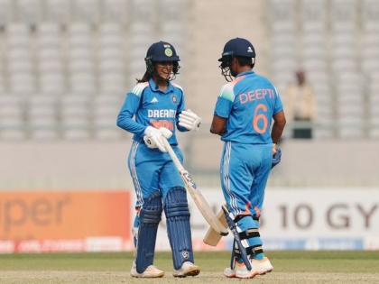 India-W vs West Indies-W, 3rd ODI Live Score team india won 5 wickets India sweeps West Indies 3-0 see video | India-W vs West Indies-W: भारत ने सूपड़ा साफ किया?, वेस्टइंडीज को 3-0 से मात, देखें वीडियो