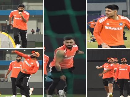 Team India Players Including Virat Kohli And Suryakumar Yadav Try Their Hand At Bowling During Practice Session | WATCH: कोहली और सूर्यकुमार यादव सहित टीम इंडिया के खिलाड़ियों ने अभ्यास सत्र के दौरान गेंदबाजी में अपना आजमाया हाथ
