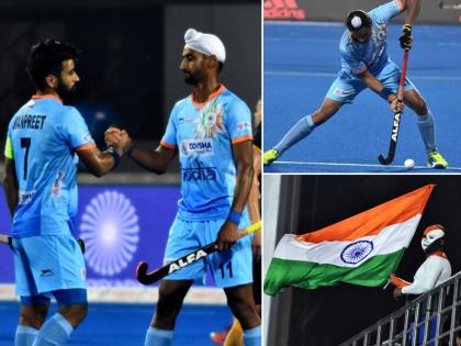 भारतीय टीम ने साउथ अफ्रीका के खिलाफ जीत से की हॉकी वर्ल्ड कप की शुरुआत, देखें तस्वीरें