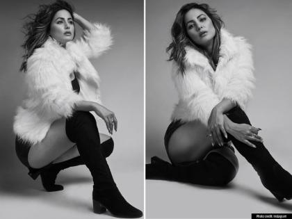 हिना खान ने कराया ग्लैमरस फोटोशूट, फोटो शेयर कर लिखा- ठंड की स्थिति और हॉट फैशन मुझे गर्म रखेंगे...