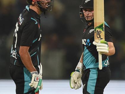 Pakistan vs New Zealand 2023 NZ win 4 runs make 1-2 in series Tom Latham 49 balls 64 runs 7 fours 2 six Player of the Match James Neesham | Pakistan vs New Zealand 2023: लैथम की तूफानी पारी, 49 गेंद में 64 रन, चौके और छक्के की बरसात, नीशम ने अंतिम ओवर में ऐसे बदल दिया खेल