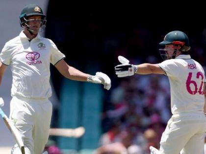 Beau Webster IND vs AUS 5th Test Trophy after 10 years winning four every player wants such debut Beau Webster no words express his happiness see video watch | Beau Webster IND vs AUS 5th Test: 10 साल बाद ट्रॉफी, विजयी चौका, हर खिलाड़ी ऐसा डेब्यू मांगे?, ब्यू वेबस्टर के पास खुशी बयां करने के लिए अल्फाज नहीं, देखें वीडियो