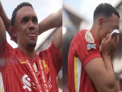 Trent Alexander-Arnold Breaks Down In Tears After Liverpool's Title Celebrations As He Bids Goodbye | Video: ट्रेंट अलेक्जेंडर-अर्नोल्ड लिवरपूल के खिताबी जश्न के बाद फूट-फूट कर रोए, कहा अलविदा Trent Alexander-Arnold Breaks Down In Tears After Liverpool's Title Celebrations As He Bids Goodbye | Video: ट्रेंट अलेक्जेंडर-अर्नोल्ड लिवरपूल के खिताबी जश्न के बाद फूट-फूट कर रोए, कहा अलविदा