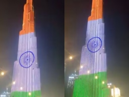Tricolor hoisted on Dubai's Burj Khalifa with national anthem Independece Day Pakistanis created ruckus a day before know why | Video: बुर्ज खलीफा पर राष्ट्रगान के साथ लहराया तिरंगा, एक दिन पहले पाकिस्तानियों ने काटा था बवाल, जानें क्यों
