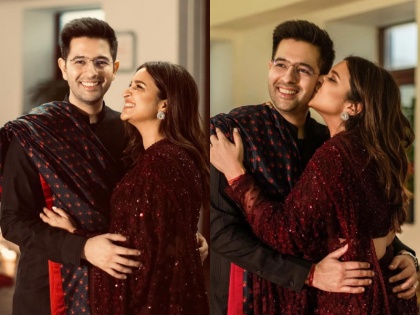 Raghav and Parineeti first Diwali after marriage fans congratulated on social media | शादी के बाद राघव और परिणीति की पहली दीपावली, सोशल मीडिया पर फैंस ने दी बधाई