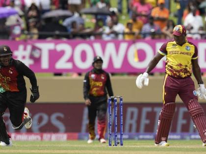 West Indies vs Papua New Guinea 2024 ICC Men's T20 World Cup West Indies won by 5 wkts Two-time champion West Indies Roston Russell won 40 runs in 18 balls | WI VS PNG 2024 ICC Men's T20 World Cup: पीएनजी को हराने में दो बार की चैंपियन वेस्टइंडीज की फूली सांस, रोस्टन और रसेल ने 18 गेंद में 40 रन जोड़कर दिलाई जीत, जानें कहानी