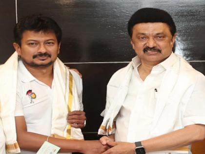 Tamil Nadu CM MK Stalin's son Udhayanidhi will be the new Deputy CM will take oath today Major reshuffle in Tamil Nadu cabinet | तमिलनाडु सीएम एमके स्टालिन के बेटे उदयनिधि होंगे नए डिप्टी सीएम, आज लेंगे शपथ; तमिलनाडु कैबिनेट में बड़ा फेरबदल Tamil Nadu CM MK Stalin's son Udhayanidhi will be the new Deputy CM will take oath today Major reshuffle in Tamil Nadu cabinet | तमिलनाडु सीएम एमके स्टालिन के बेटे उदयनिधि होंगे नए डिप्टी सीएम, आज लेंगे शपथ; तमिलनाडु कैबिनेट में बड़ा फेरबदल