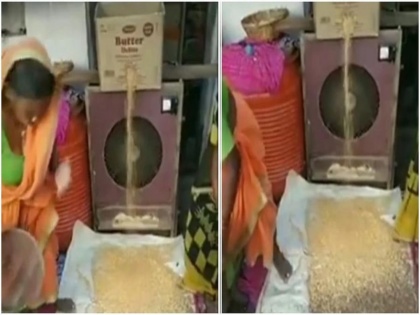 Farmer cleaned his grain through desi jugaad video goes viral on social media | देसी जुगाड़ के जरिए किसानों ने किया अनाज साफ, लोगों ने कहा- वाह क्या आइडिया है, वीडियो वायरल