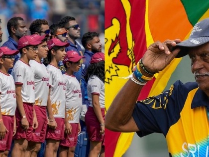 India vs Sri Lanka ICC World Cup 2023 Sri Lankan players took field against India wearing black armbands in memory of 'Uncle' Percy | India vs Sri Lanka ICC World Cup 2023: काली पट्टी बांधकर भारत के खिलाफ मैदान पर उतरे श्रीलंका के खिलाड़ी, आखिर क्या है वजह