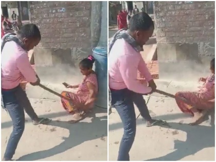 up man beat woman with bamboo stick in victim cry fatehpur viral video | 'ये इंसान तो कतई नहीं हो सकता....', बहुत ही बेरहमी से महिला को पीटने का वीडियो हुआ वायरल, दर्द से कराह रही थी पीड़ित