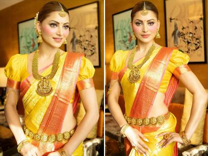 बोल्ड फोटोंमुळे चर्चेत येणाऱ्या उर्वशी रौतेलाने साडीतले फोटो शेअर करत चाहत्यांना केलं थक्क