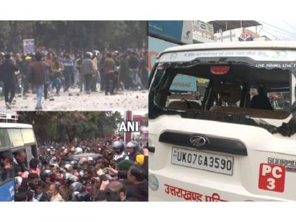 Uttarakhand Police lathi charge on the youth who came on the streets due to recruitment rigging protesters started pelting stones | उत्तराखंड: भर्ती धांधली को लेकर सड़कों पर उतरे युवाओं पर पुलिस का लाठीचार्ज, प्रदर्शकारियों ने शुरू किया पथराव