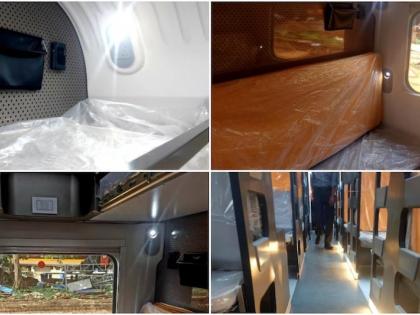 watch Vande Bharat Sleeper Train first prototype unveiled railway minister ashwini vaishnaw features specialty coach fare par with Rajdhani Express see first pictures | watch: वंदे भारत एक्सप्रेस के स्लीपर कोच, किराया राजधानी एक्सप्रेस के बराबर, यहां देखें पहली तस्वीरें और वीडियो watch Vande Bharat Sleeper Train first prototype unveiled railway minister ashwini vaishnaw features specialty coach fare par with Rajdhani Express see first pictures | watch: वंदे भारत एक्सप्रेस के स्लीपर कोच, किराया राजधानी एक्सप्रेस के बराबर, यहां देखें पहली तस्वीरें और वीडियो