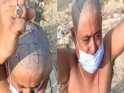 On KP oli statement in Varanasi Nepal youth shaved head and wrote Jai Shri Ram video viral | वाराणसी में नेपाल के युवक का सिर मुंडवा कर लिखा जय श्री राम, लगवाए भारत माता के नारे