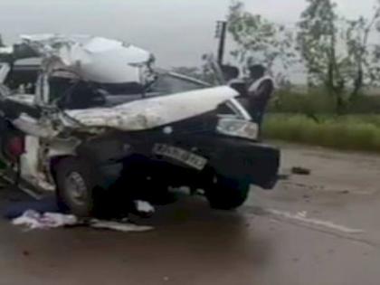 Vidisha road accident SUV truck collide 2 women 2 men killed 6 injured group 10 people  return from pilgrimage see video | Vidisha road accident: एसयूवी और ट्रक में टक्कर, 2 महिला और 2 पुरुष की मौत और 6 घायल, तीर्थयात्रा से लौट रहे थे 10 लोग