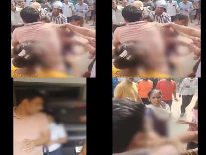 Delhi Dwarka People enraged by the harassment of the pilot and her husband with a minor girl working in the house the mob surrounded the couple and beat them up | दिल्ली: घर में काम करने वाली नाबालिग बच्ची के साथ पायलट और उसके पति की प्रताड़ना से भड़के लोग, दंपती को घेरकर भीड़ ने की पिटाई