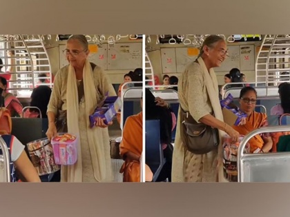 Video elderly woman selling chocolate in mumbai local train goes viral people's heart melts Watch | ट्रेन में चॉकलेट बेचती बुजुर्ग महिला का वीडियो वायरल, लोगों के पिघले दिल...मदद की कही बात...देखें