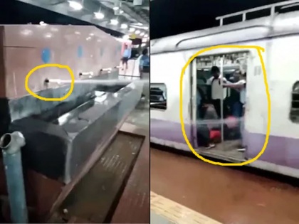 viral video shows broken tap wet all railway station platform local train passenger | देखें वीडियो: रेलवे स्टेशन के टूटे नल ने लगभग पूरे प्लेटफॉर्म को किया गिला, जबरदस्त फव्वारे की तेज पानी ने सभी यात्रियों को नहलाया
