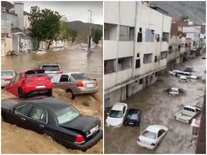 viral video shows cars flooded away with heavy rain water flood in saudi arabia mecca | VIDEO: देखते ही देखते 1-1 करके बह गई कई गाड़ियां, मक्का में आई अचानक बाढ़ से हुई भारी तबाही-हुआ भारी नुकसान