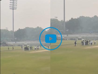 Three Fans Breach Security To Meet Virat Kohli At Arun Jaitley Stadium video viral | Viral Video: विराट कोहली से मिलने की दीवानगी, मैदान में कूदे 3 लड़के; सुरक्षाकर्मियों ने लिया एक्शन