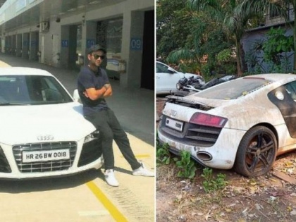 Virat Kohli's first Audi is currently closed in the police station due to this reason, photos surfaced | विराट कोहली की पहली ऑडी फिलहाल इस वजह से पुलिस स्टेशन में बंद है, तस्वीरें आई सामने