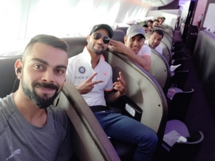 virat kohli led team india departs for ireland and england tour | आयरलैंड-इंग्लैंड दौरे के लिए टीम इंडिया रवाना, फ्लाइट के अंदर ऐसे मस्ती करते दिखे खिलाड़ी