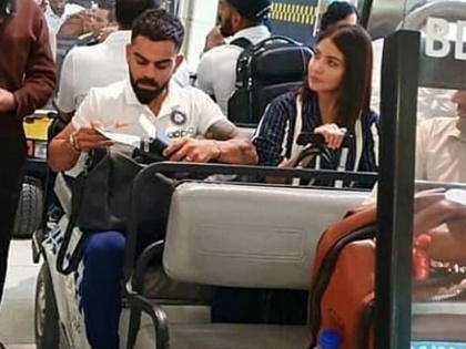 India tour of West Indies, 2019: Virat Kohli-Anushka Sharma Spotted At The Miami Airport | फ्लॉरिडा पहुंची टीम इंडिया, मियामी एयरपोर्ट पर विराट कोहली संग नजर आईं अनुष्का
