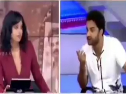 TV anchor asks Telugu actor Vishwak Sen to get out during interview video goes viral | बीच कार्यक्रम तेलुगु अभिनेता विश्व सेन पर भड़कीं टीवी एंकर, स्टूडियो से बाहर निकाला, प्रशंसकों ने पत्रकार को लगाई लताड़