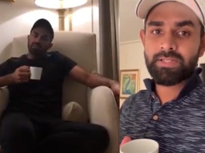 Wahab Riaz, Lahiru Thirimanne share videos on social media having tea; users say they mocking India | PAK vs SL: वहाब रियाज, लाहिरू थिरिमाने ने सोशल मीडिया में शेयर किया चाय पीते हुए वीडियो, भारतीय फैंस भड़के!