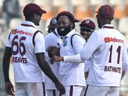 PAK vs WI, 2nd Test WI 163-244 PAK 154-133 three days 40 wickets 694 runs Pakistani players spin 19 wickets 2 matches Jomel Warrican named player of the match series | PAK vs WI, 2nd Test: 3 दिन, 40 विकेट और 694 रन?, फिरकी में फंसे पाकिस्तानी खिलाड़ी, 2 मैच में झटके 19 विकेट, जोमेल वारिकन को प्लेयर ऑफ द मैच और सीरीज