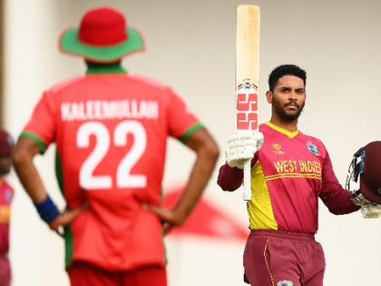 ICC Cricket World Cup Qualifiers 2023 West Indies won 7 wkts Two-time champions finally open account in Super Sixes after being knocked out of ODI World Cup | ICC Cricket World Cup Qualifiers 2023: दो बार के चैंपियन वेस्टइंडीज ने आखिरकार सुपर सिक्स में खाता खोला!, वनडे विश्व कप से बाहर होने के बाद ओमान को 7 विकेट से हराया
