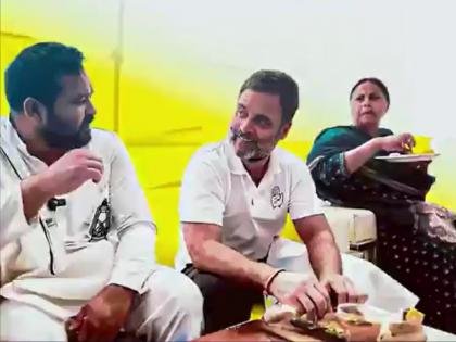 Bihar Lok Sabha Elections 2024 Rahul Gandhi enjoyed mutton-fish Tejashwi Yadav-Misa Bharti Mukesh Sahni Dipankar Bhattacharya seen many issues see video | Bihar Lok Sabha Elections 2024: तेजस्वी-मीसा के साथ मटन-मछली का राहुल गांधी ने आनंद उठाया, मुकेश सहनी और दीपांकर भट्टाचार्य दिखे, देखें वीडियो Bihar Lok Sabha Elections 2024 Rahul Gandhi enjoyed mutton-fish Tejashwi Yadav-Misa Bharti Mukesh Sahni Dipankar Bhattacharya seen many issues see video | Bihar Lok Sabha Elections 2024: तेजस्वी-मीसा के साथ मटन-मछली का राहुल गांधी ने आनंद उठाया, मुकेश सहनी और दीपांकर भट्टाचार्य दिखे, देखें वीडियो