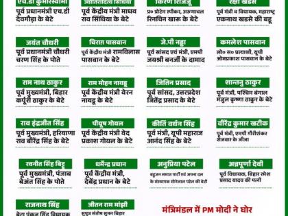 Modi 3-0 Cabinet Nepotism Union Cabinet 22 ministers in Modi government Tejashwi Yadav released list see | Modi 3.0 Cabinet: परिवारवाद कहां नहीं, मोदी सरकार में 22 मंत्री शामिल, तेजस्वी यादव ने सूची जारी की