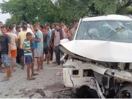 Bhojpur road accident Car blown pieces happiness family eclipsed 5 dead 3 fighting for their lives in hospital bihar police ara | Bhojpur road accident: गाड़ी के परखच्चे उड़े, परिवार में खुशी पर ग्रहण!, 5 की मौत और अस्तपाल में 3 जिदंगी से लड़ रहे Bhojpur road accident Car blown pieces happiness family eclipsed 5 dead 3 fighting for their lives in hospital bihar police ara | Bhojpur road accident: गाड़ी के परखच्चे उड़े, परिवार में खुशी पर ग्रहण!, 5 की मौत और अस्तपाल में 3 जिदंगी से लड़ रहे