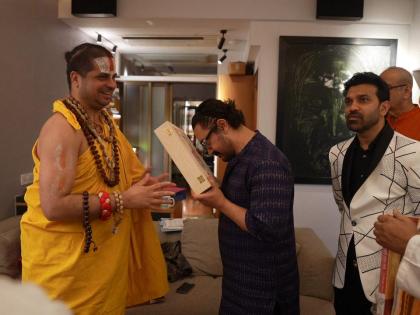 Jagadguru Swami Satish Acharya Maharaj explained essence personal religion national religion Sanatan film star Aamir Khan! | जगद्गुरु स्वामी सतीशाचार्य महाराज ने आमिर खान को समझाया निज धर्म, राष्ट्रधर्म और सनातन का मर्म!