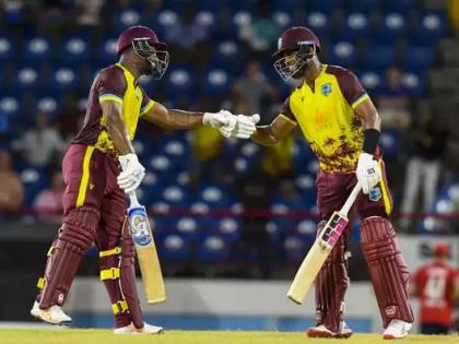 West Indies vs England, 4th T20I 439 runs, 10 wickets and 39 overs won after losing series West Indies won by 5 wickets in left 6 balls | West Indies vs England, 4th T20I: 439 रन, 10 विकेट और 39 ओवर, सीरीज हारने के बाद जीते?, वेस्टइंडीज 6 गेंद पहले 5 विकेट से मारी बाजी